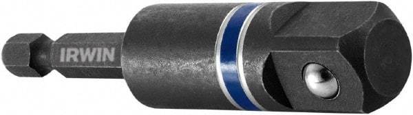 Irwin - 1/2" Square Size Hex to Square Adapter - 1/4" Hex Drive, 3" OAL - Strong Tooling