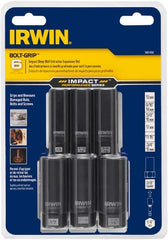 Irwin - 6 Piece Bolt Extractor Set - Magnetic Rail - Strong Tooling