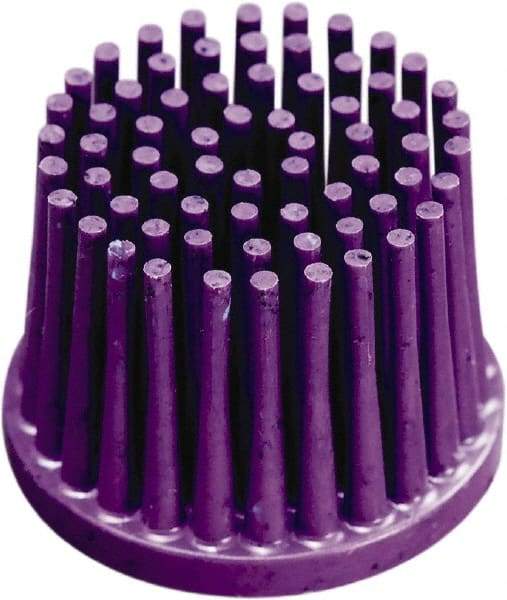 3M - 1" 36 Grit Ceramic Straight Disc Brush - Very Coarse Grade, Type R Quick Change Connector, 3/4" Trim Length, 0.37" Arbor Hole - Strong Tooling