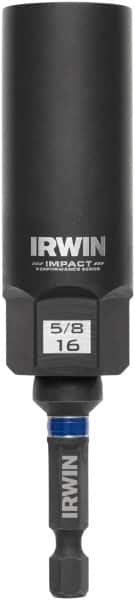 Irwin - 3/8" Drive Reverse Spiral Flute Hex Bolt Remover - 1/4" Hex, 2-1/2" OAL - Strong Tooling