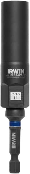 Irwin - 3/8" Drive Reverse Spiral Flute Hex Bolt Remover - 1/4" Hex, 2-1/2" OAL - Strong Tooling