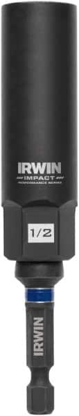 Irwin - 3/8" Drive Reverse Spiral Flute Hex Bolt Remover - 1/4" Hex, 2-1/2" OAL - Strong Tooling