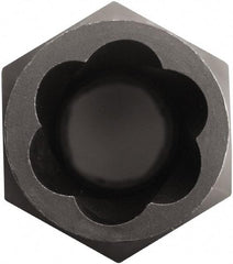 Irwin - 1/2" Drive Reverse Spiral Flute Hex Bolt Remover - 1/4" Hex, 1-3/4" OAL - Strong Tooling