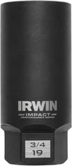 Irwin - 3/8" Drive Reverse Spiral Flute Hex Bolt Remover - 1/4" Hex, 2-1/2" OAL - Strong Tooling