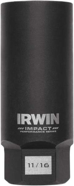 Irwin - 3/8" Drive Reverse Spiral Flute Hex Bolt Remover - 1/4" Hex, 2-1/2" OAL - Strong Tooling