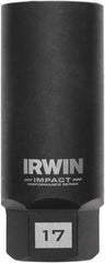 Irwin - 3/8" Drive Reverse Spiral Flute Hex Bolt Remover - 1/4" Hex, 2-1/2" OAL - Strong Tooling