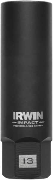 Irwin - 3/8" Drive Reverse Spiral Flute Hex Bolt Remover - 1/4" Hex, 2-1/2" OAL - Strong Tooling