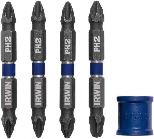 Irwin - 5 Piece, Phillips Handle, Double End Bit Set - No. 1 to No. 3 Phillips - Strong Tooling