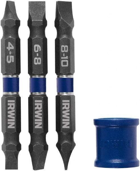 Irwin - 4 Piece, Slotted Handle, Double End Bit Set - Strong Tooling