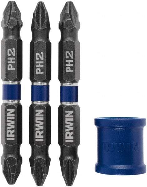 Irwin - 4 Piece, Phillips Handle, Double End Bit Set - No. 2 to No. 3 Phillips - Strong Tooling