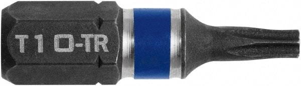 Irwin - 1/4" Drive T10 Torx Screwdriver Bit - 1" OAL, Tamper Resistant Bit - Strong Tooling