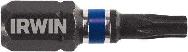 Irwin - 1/4" Drive T30 Torx Screwdriver Bit - 1" OAL, Tamper Resistant Bit - Strong Tooling