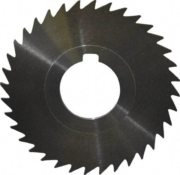 Keo - 3" Diam x 1/16" Blade Thickness x 1" Arbor Hole Diam, 36 Tooth Slitting and Slotting Saw - Arbor Connection, Right Hand, Uncoated, High Speed Steel, 10° Rake, Concave Ground - Strong Tooling