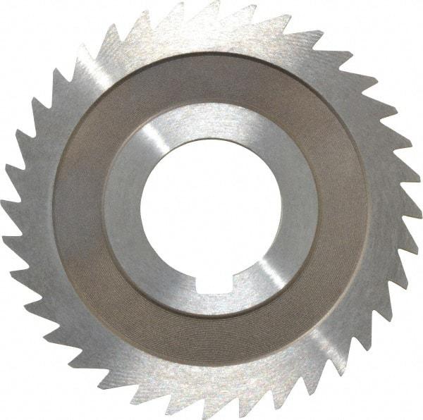 Keo - 3" Diam x 3/32" Blade Thickness x 1" Arbor Hole Diam, 36 Tooth Slitting and Slotting Saw - Arbor Connection, Right Hand, Uncoated, High Speed Steel, 10° Rake, Concave Ground - Strong Tooling