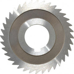 Keo - 3" Diam x 3/32" Blade Thickness x 1" Arbor Hole Diam, 36 Tooth Slitting and Slotting Saw - Arbor Connection, Right Hand, Uncoated, High Speed Steel, 10° Rake, Concave Ground - Strong Tooling