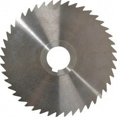 Keo - 5" Diam x 1/16" Blade Thickness x 1" Arbor Hole Diam, 44 Tooth Slitting and Slotting Saw - Arbor Connection, Right Hand, Uncoated, High Speed Steel, Concave Ground, Contains Keyway - Strong Tooling