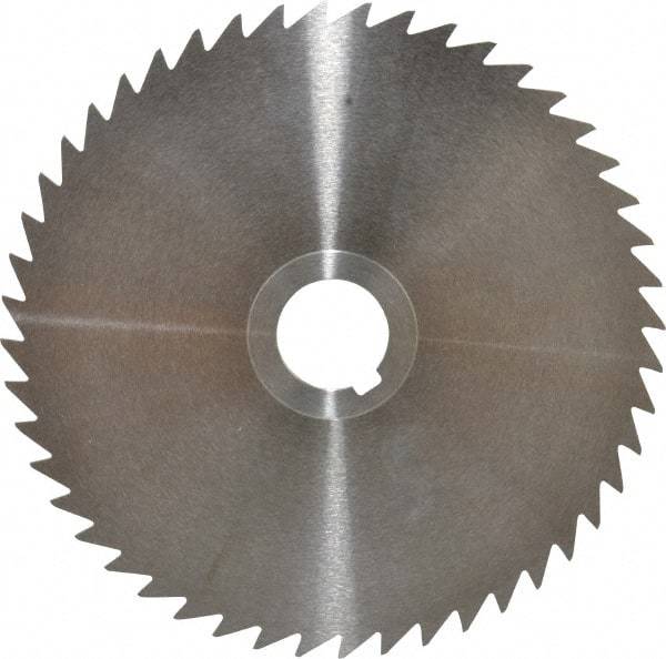 Keo - 6" Diam x 1/16" Blade Thickness x 1" Arbor Hole Diam, 48 Tooth Slitting and Slotting Saw - Arbor Connection, Right Hand, Uncoated, High Speed Steel, Concave Ground, Contains Keyway - Strong Tooling