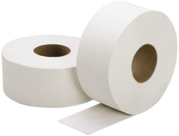 Ability One - 1,000' Roll Length x 3.7" Sheet Width, Jumbo Roll Toilet Tissue - 2 Ply, White, Recycled Fiber - Strong Tooling