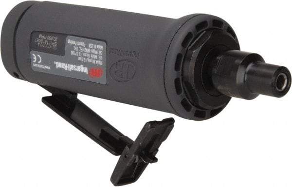 Ingersoll-Rand - 1/4" Collet, Straight Handle, Angle Air Die Grinder - 20,000 RPM, Dual Capable Exhaust, 19 CFM, 0.4 hp, 1/4 NPT - Strong Tooling