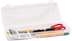 Innovative Storage Designs - 1 Compartment, 13-3/8 Inch Wide x 5-5/8 Inch Deep x 2-1/2 Inch High, Pencil Holder - Polypropylene, Clear - Strong Tooling