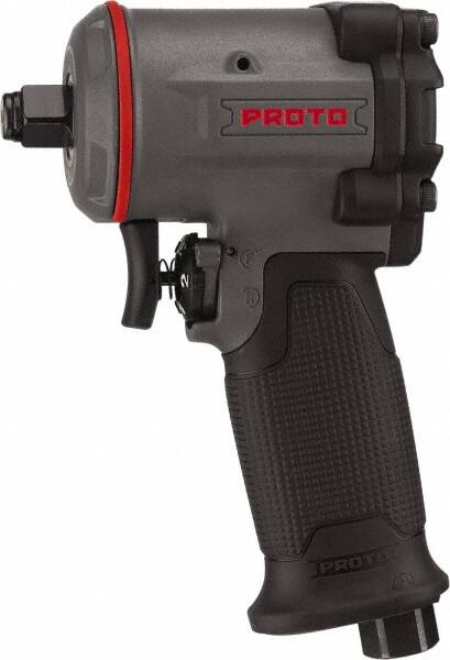 Proto - 1/2" Drive, 10,000 RPM, 635 Ft/Lb Torque Impact Wrench - Pistol Grip Handle, 1,650 IPM, 4.5 CFM, 90 psi, 1/4" NPT Inlet - Strong Tooling