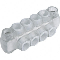 Panduit - 6 Port, 6 AWG Compatible, Tap Connector - 7.84" OAL x 3" OAW x 1.36" OAH, Clear - Strong Tooling