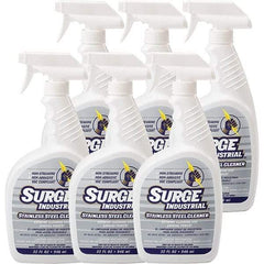 Surge Industrial - 32 fl oz Liquid Stainless Steel Cleaner - Unscented, Spray Bottle Container - Strong Tooling