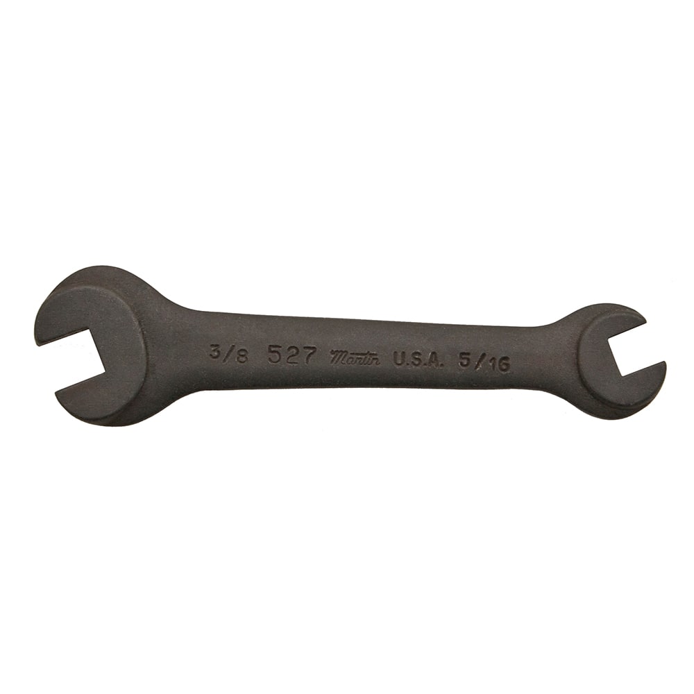 Martin Tools - Open End Wrenches; Wrench Type: Open End Wrench ; Tool Type: Set Screw Wrench ; Size (Inch): 1/4 x 5/16 ; Finish/Coating: Black Oxide ; Head Type: Open End; Square ; Overall Length (Inch): 4-1/4 - Exact Industrial Supply