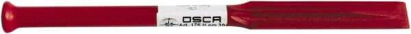 Osca - 12" OAL x 2-1/2" Blade Width Brick Chisel - Chrome Vanadium Steel Handle - Strong Tooling