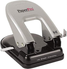 PaperPro - Paper Punches Type: 40 Sheet Manual Two Hole Punch Color: Black/Silver - Strong Tooling