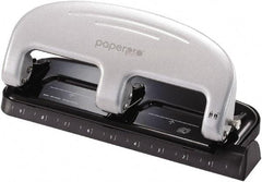 PaperPro - Paper Punches Type: 20 Sheet Manual Three Hole Punch Color: Black/Silver - Strong Tooling