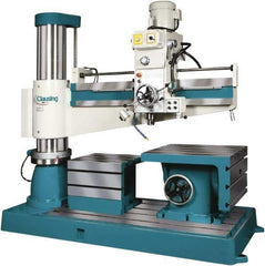 Clausing - 63" Swing, Geared Head Radial Arm Drill Press - 12 Speed, 5 hp, Three Phase - Strong Tooling