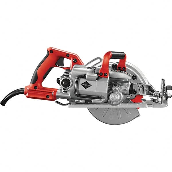 Skilsaw - 15 Amps, 7-1/4" Blade Diam, 5,300 RPM, Electric Circular Saw - 120 Volts, 8' Cord Length, 5/8" Arbor Hole, Left Blade - Strong Tooling