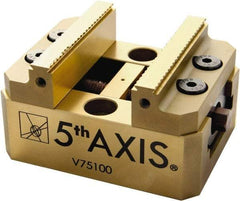 5th Axis - 3" Jaw Width, 56mm High x 4" Long x 3" Wide Vise - For Use with 5 Axis Workholding Systems - Strong Tooling