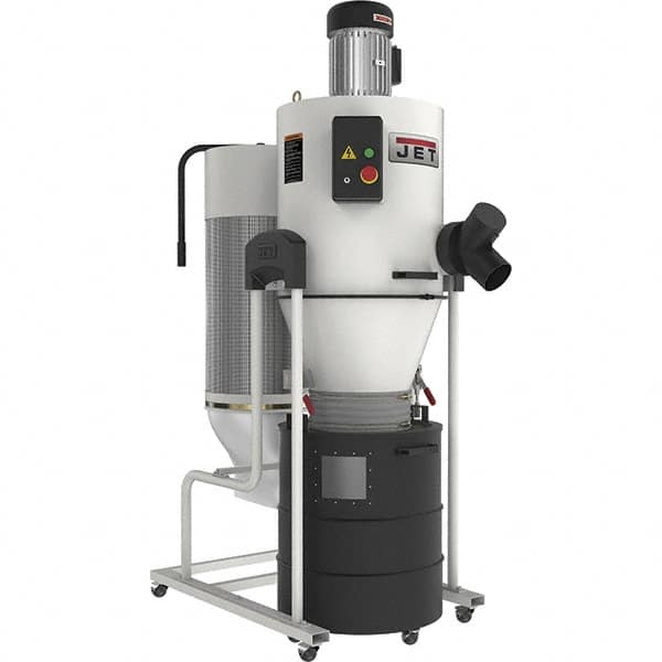 Jet - 1µm, 230 Volt Portable Dust Collector - 25-7/8" Long x 50-5/8" Deep x 72-1/4" High, 4" Connection Diam, 7,813' per min Air Flow - Strong Tooling