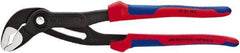 Knipex - 12" OAL, 2-3/4" Max Capacity, 30 Position Water Pump Tongue & Groove Pliers - V-Jaws, Ergo Dual Component Cushion Grip Handles - Strong Tooling