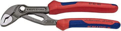 Knipex - 7-1/4" OAL, 1-1/2" Max Capacity, 18 Position Water Pump Tongue & Groove Pliers - V-Jaws, Cushion Grip Handles - Strong Tooling