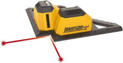 Johnson Level & Tool - 2 Beam 20' (Interior) Max Range Line Laser Level - Red Beam, 1/4" at 20' Accuracy, 6" Long x 6" Wide x 2" High, Battery Included - Strong Tooling