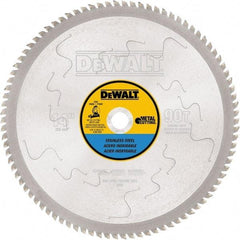 DeWALT - 14" Diam, 1" Arbor Hole Diam, 90 Tooth Wet & Dry Cut Saw Blade - Carbide-Tipped, Standard Round Arbor - Strong Tooling