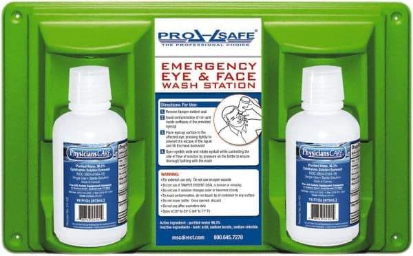 PRO-SAFE - 16 oz, Disposable Eyewash Double Station - Approved by FDA - Strong Tooling