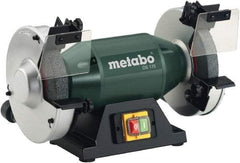 Metabo - 7" Wheel Diam x 1" Wheel Width, 1 hp Bench Grinder - 1" Arbor Hole Diam, 1 Phase, 3,570 Max RPM, 120 Volts - Strong Tooling