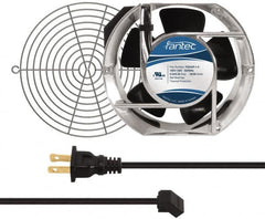 Made in USA - 115 Volts, AC, 240 CFM, Oval Tube Axial Fan Kit - 0.46 Amp Rating, 151mm High x 172mm Wide x 51mm Deep, Includes Fan, Fan Guard, Fan Cord - Strong Tooling