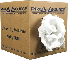 PRO-SOURCE - Cotton Reclaimed Rags - White, Sheeting, Lint Free, 5 Lbs. at 3 to 5 per Pound, Box - Strong Tooling