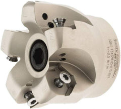 Iscar - 2.37" Cut Diam, 3/4" Arbor Hole, 0.18" Max Depth of Cut, 50° Lead Angle Indexable Chamfer & Angle Face Mills - 5 Inserts, Insert Style IQ845 SYHU 07.., Right Hand Cut, Through Coolant, Series DoveIQMill - Strong Tooling