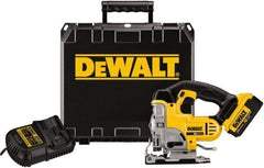 DeWALT - 20 Volt, 3,000 SPM, 1" Stroke Length, Lithium-Ion Cordless Jigsaw - 90° Cutting Angle, Series 20V MAX Battery Included - Strong Tooling