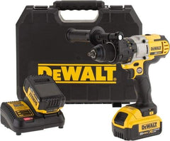 DeWALT - 20 Volt 1/2" Chuck Mid-Handle Cordless Drill - 0-575 & 0-1350 & 0-2000 RPM, Single-Sleeve Ratcheting Chuck, Reversible, 2 Lithium-Ion Batteries Included - Strong Tooling