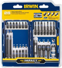 Irwin - 26 Piece, Phillips, Square, Torx, Hex Nutsetter Handle, Drive Set - 1/4 to 3/8" Hex, #1 to #3 - Strong Tooling