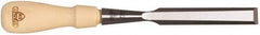 Stanley - 9-21/64" OAL x 5/8" Blade Width Wood Chisel - 5/8" Tip, Hornbeam Wood Handle - Strong Tooling