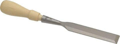 Stanley - 9-31/32" OAL x 1" Blade Width Wood Chisel - 1" Tip, Hornbeam Wood Handle - Strong Tooling