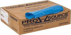 PRO-SOURCE - 1 mil Thick, Heavy-Duty Trash Bags - 38" Wide x 58" High, Clear Blue - Strong Tooling